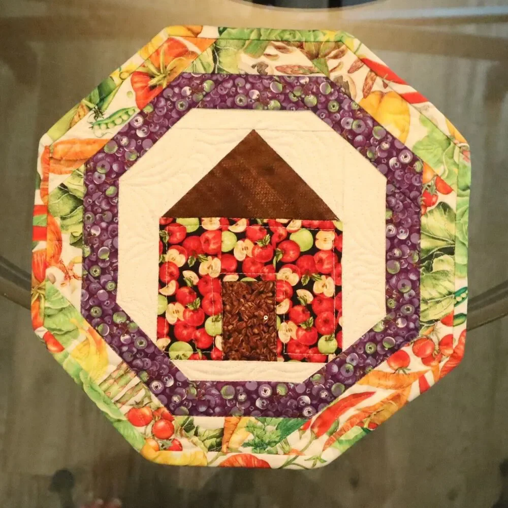 Reversible Table Runners, Place Mats set of 7 pieces Handmade Garden Americana